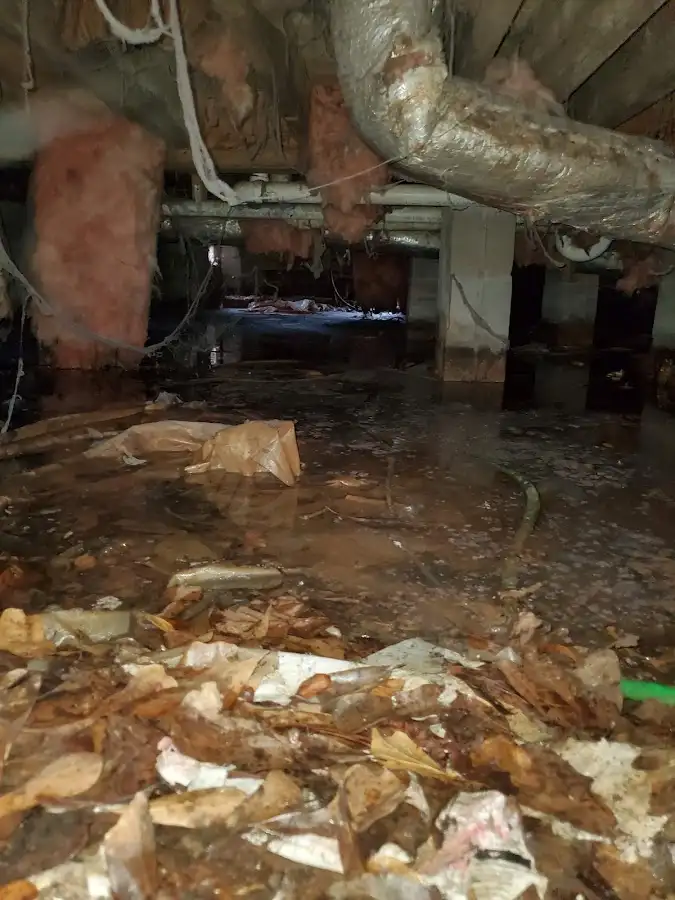 Crawl space flood assessment for Commercial Water Damage Restoration in Yarmouth